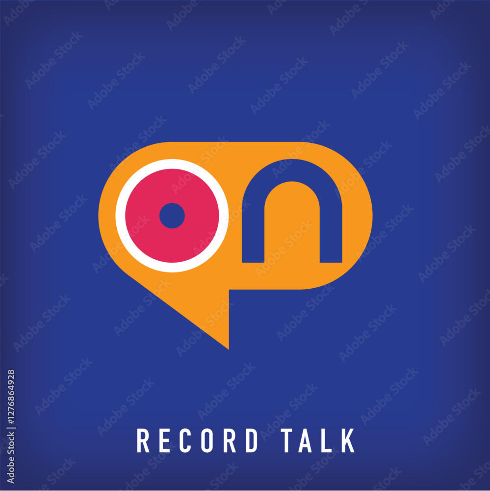 Unique on lettering typography logo design. Live broadcast speech icon design of corporate brands. Unique on lettering typography logo design. Live broadcast speech icon design of corporate brands.
