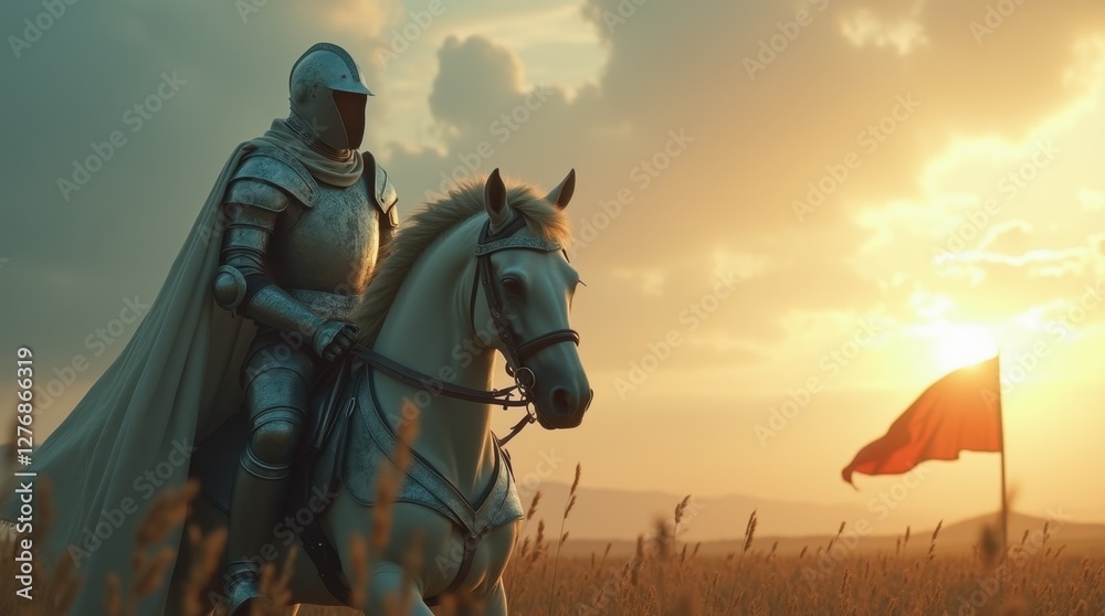 Battle-Weary Knight in Iron Armor Battle-Weary Knight in Iron Armor