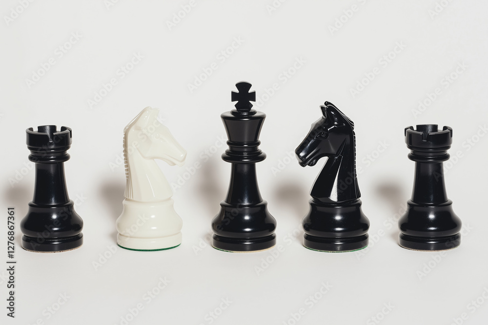 Chess Pieces in strategic alignment: A top-down shot of Chess Pieces, arranged in a visually appealing and balanced formation, symbolizing strategy, competition, and intellectual games. Chess Pieces in strategic alignment: A top-down shot of Chess Pieces, arranged in a visually appealing and balanced formation, symbolizing strategy, competition, and intellectual games.