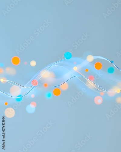 Soft pastel colored graph with a string of lights creating an attractive visual display
