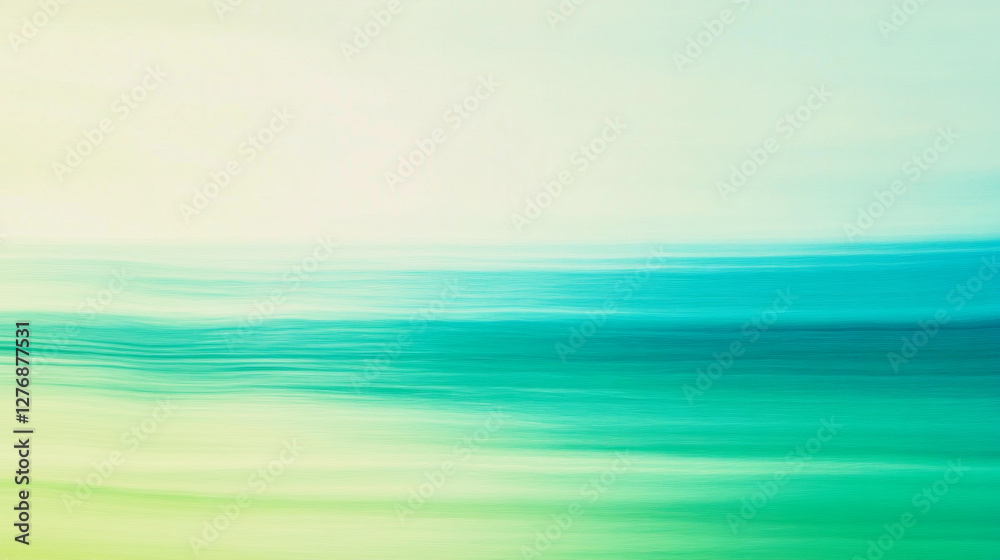 Obraz premium Refreshing gradient of turquoise and lime green hues blending smoothly in a calm background