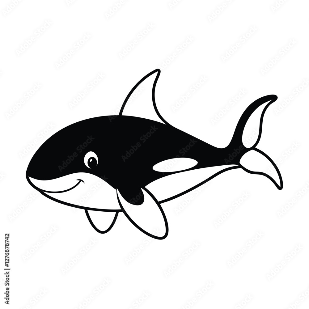 Fototapeta premium vector illustration of a shark