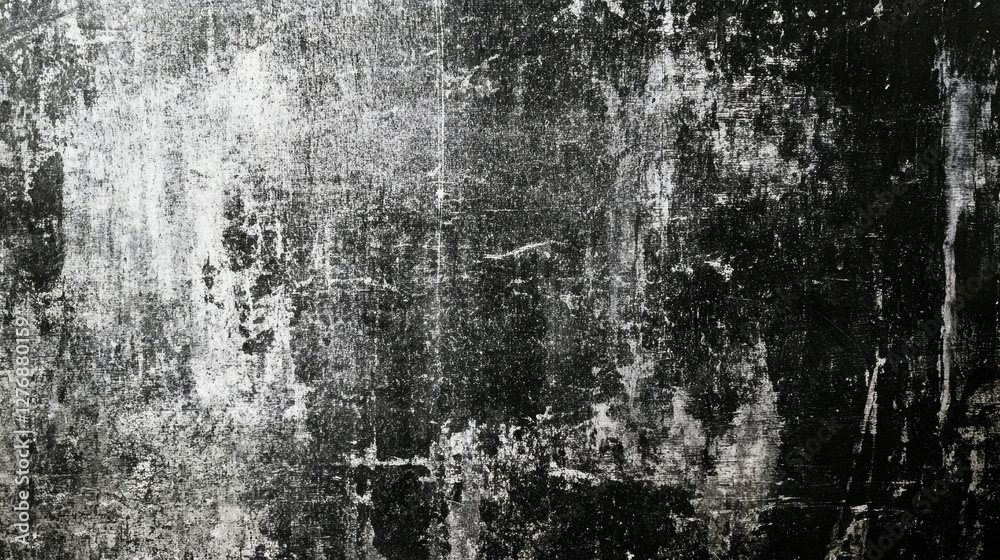 Obraz premium Abstract grunge surface with heavily textured black and white distressed metal appearance