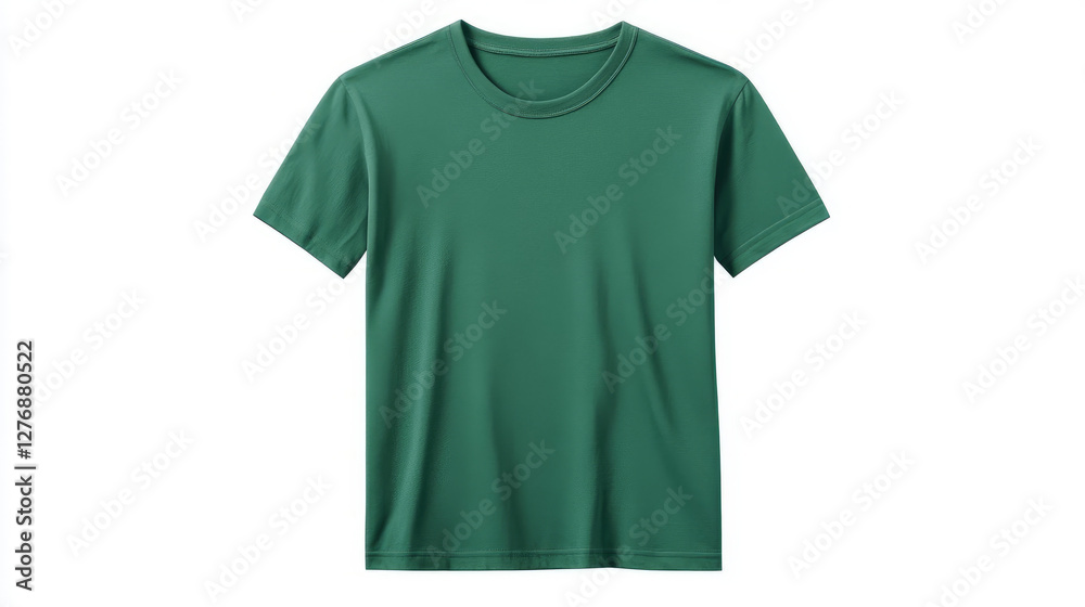 Cyan summer stile shirt isolated on white. Blue grren t-shirt flying single object.Casual unisex clothes. Cyan summer stile shirt isolated on white. Blue grren t-shirt flying single object.Casual unisex clothes.
