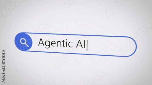 agentic ai search term in browser on computer monitor screen