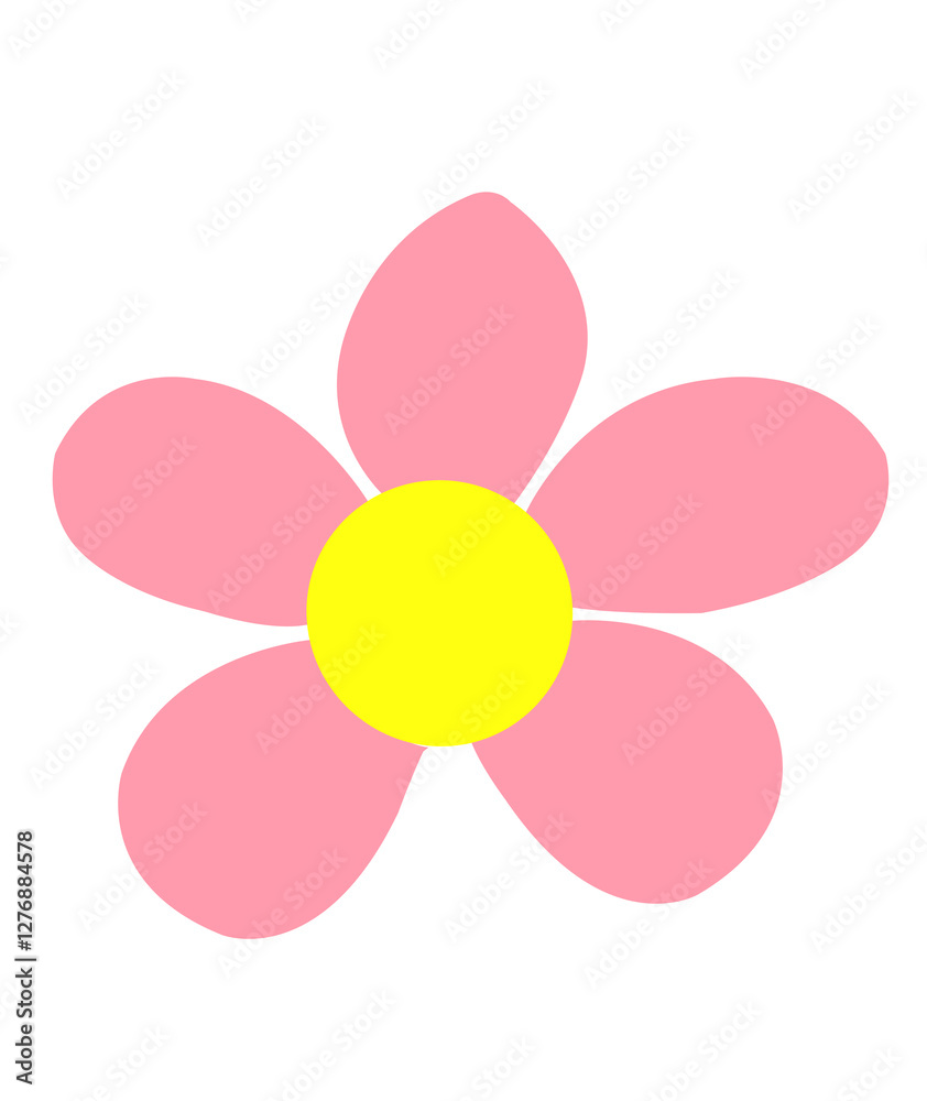 Flower clip art design on plain white transparent isolated background for card, shirt, hoodie, sweatshirt, apparel, tag, mug, icon, poster or badge Flower clip art design on plain white transparent isolated background for card, shirt, hoodie, sweatshirt, apparel, tag, mug, icon, poster or badge