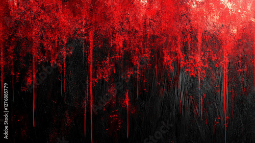 abstract brush strokes black and red background. poster and banner design, Abstract Red and Black Brush Strokes Background