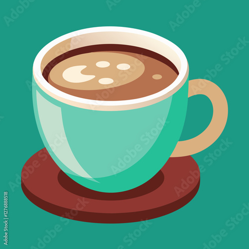 coffee, cup, drink, cafe, hot, espresso, vector, brown, breakfast, tea, illustration, beverage, saucer, chocolate, cappuccino, caffeine, mug, mocha, steam, food, design, coffee cup, morning, aroma, be