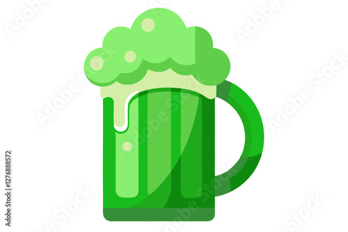 St. Patrick’s Day Green Beer Mug Vector Artwork