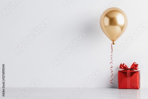 Goldener Luftballon als Partydekoration

