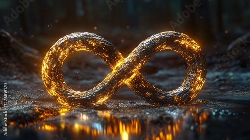 Vibrant Organic Infinity Symbol Design for Editorial Purposes photo