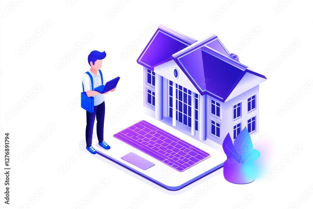 3D University Campus Access - Secure online campus access, symbolizing education, technology, innovation, security, and global reach 3D University Campus Access - Secure online campus access, symbolizing education, technology, innovation, security, and global reach