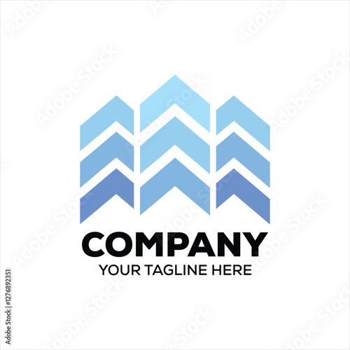 Wave logo, company logo design and business theme for vector image. monogram logo design for entrepreneur and business identity.