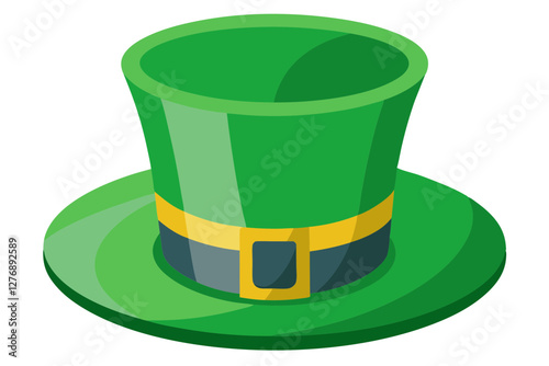 Unique Green Top Hat Vector Illustration for St. Patrick's Day