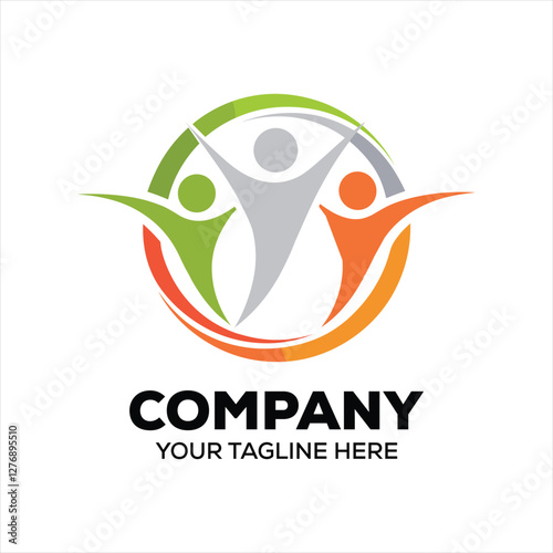 people logo design and business theme for vector image. monogram logo design for entrepreneur and business identity.