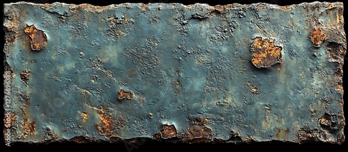 Rusty metal plate texture, aged surface, close up photo