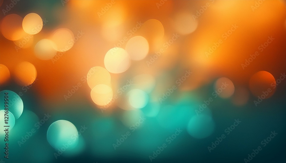 Obraz premium abstract blurred background in orange and teal tones
