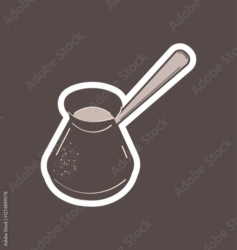Turk with coffee. Coffee maker, vector illustration