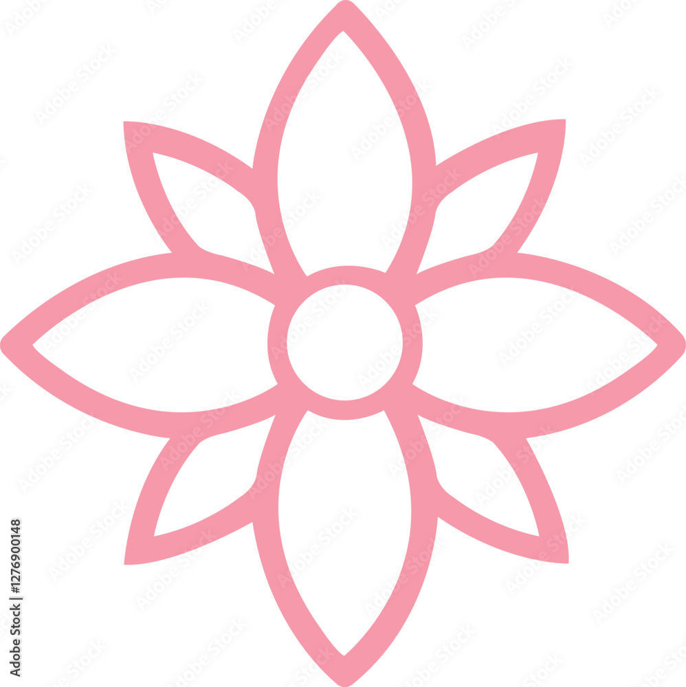 Flower clip art design on plain white transparent isolated background for card, shirt, hoodie, sweatshirt, apparel, tag, mug, icon, poster or badge Flower clip art design on plain white transparent isolated background for card, shirt, hoodie, sweatshirt, apparel, tag, mug, icon, poster or badge