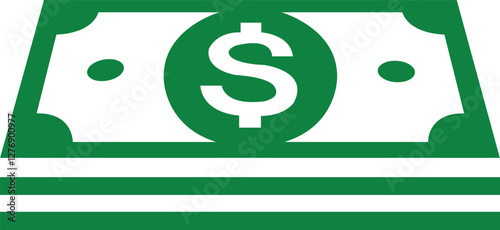 Money clip art design on plain white transparent isolated background for sign, decal, card, shirt, hoodie, sweatshirt, apparel, tag, mug, icon, poster or badge