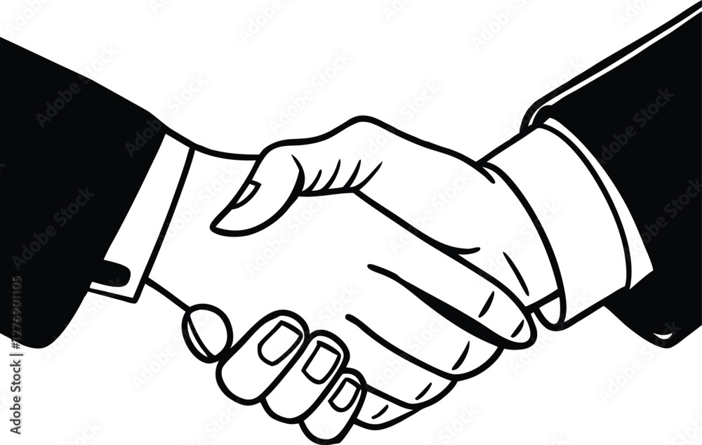 Hand Shake Each Other Business Minimalist Icon Concept Continuous One Line Drawing Illustration In Editable Stroke Hand Shake Each Other Business Minimalist Icon Concept Continuous One Line Drawing Illustration In Editable Stroke