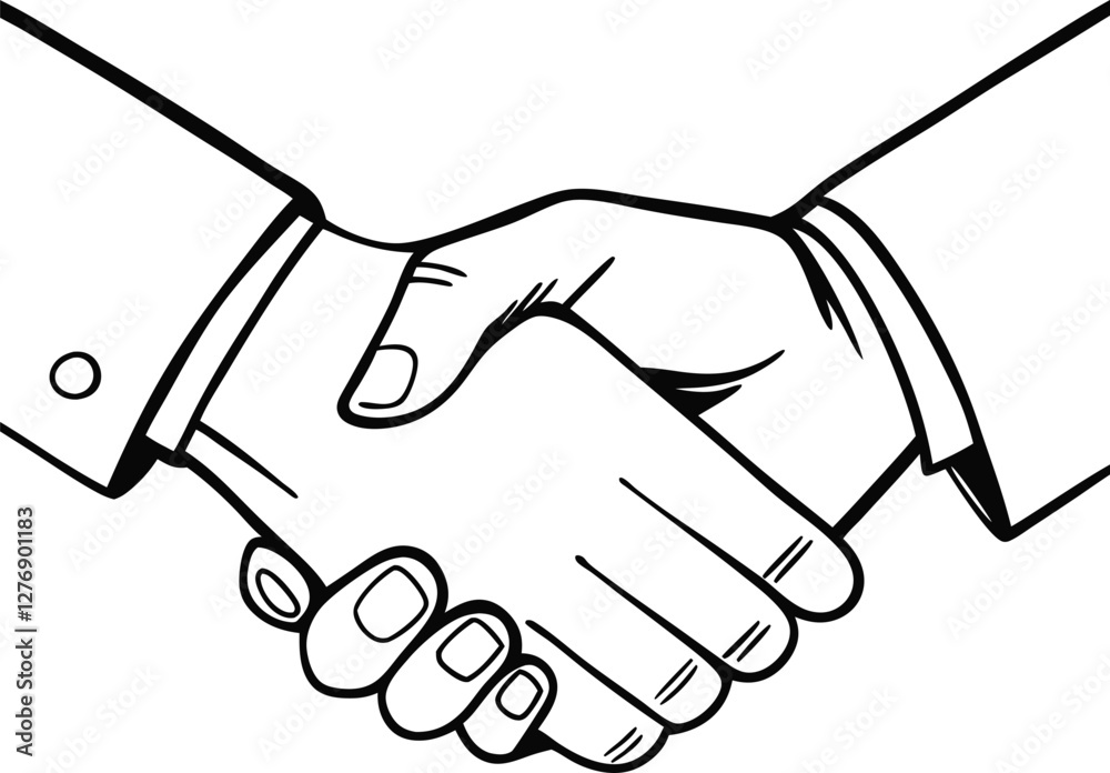 Hand Shake Each Other Business Minimalist Icon Concept Continuous One Line Drawing Illustration In Editable Stroke Hand Shake Each Other Business Minimalist Icon Concept Continuous One Line Drawing Illustration In Editable Stroke