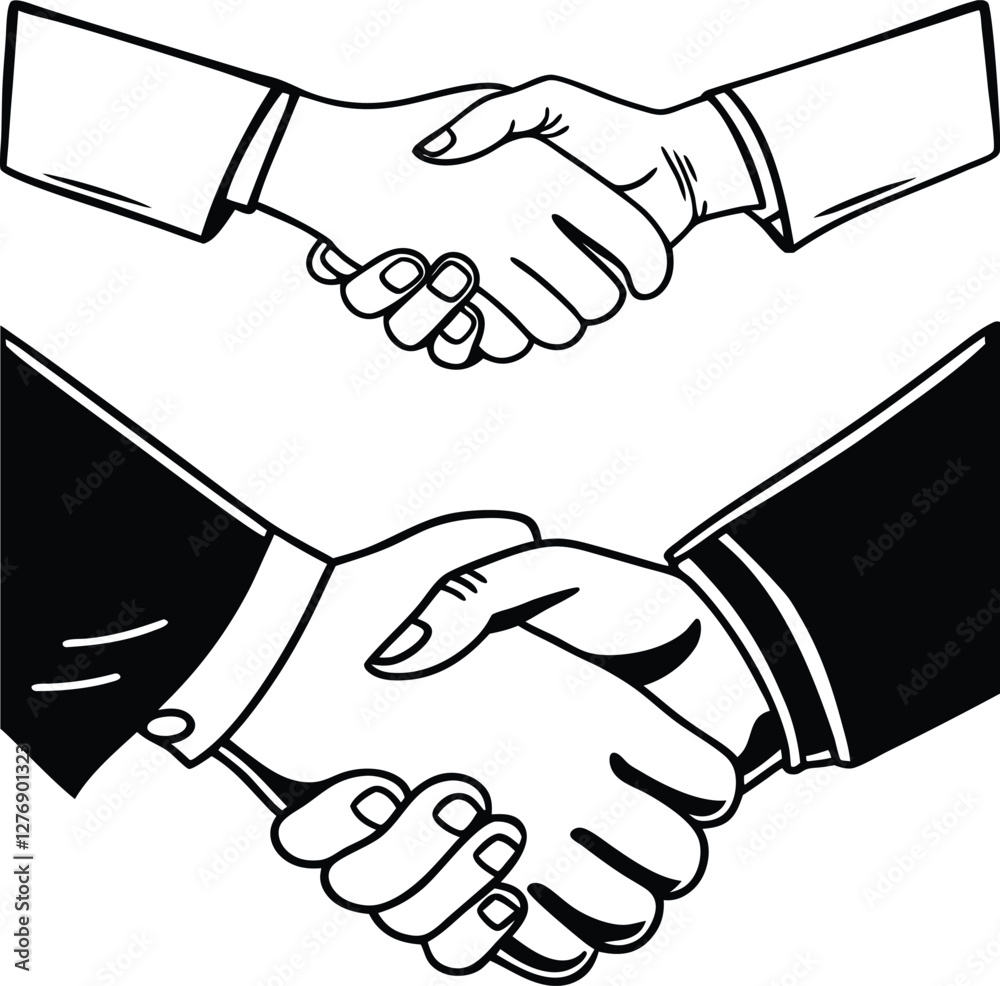 Hand Shake Each Other Business Minimalist Icon Concept Continuous One Line Drawing Illustration In Editable Stroke Hand Shake Each Other Business Minimalist Icon Concept Continuous One Line Drawing Illustration In Editable Stroke