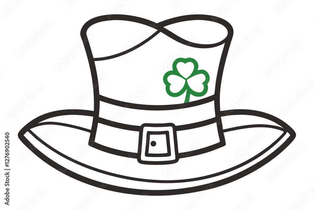 Fototapeta premium St. Patrick's Day Leprechaun Hat Vector Art