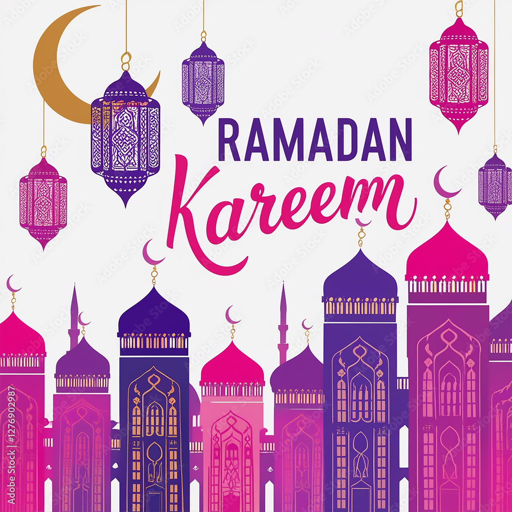 Fototapeta premium Illuminating Hearts: The Blessings of Ramadan