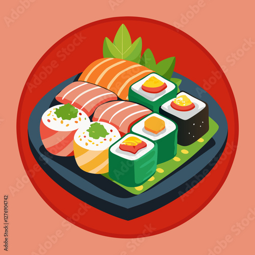 sushi, food, fish, japanese, salmon, rice, seafood, roll, raw, meal, japan, plate, healthy, isolated, sashimi, tuna, seaweed, maki, fresh, cuisine, dinner, shrimp, white, gourmet, rolls