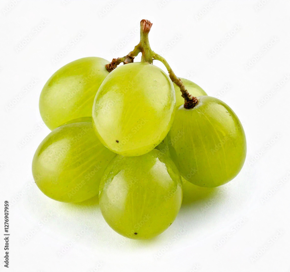 Fresh green grapes on a white background Fresh green grapes on a white background