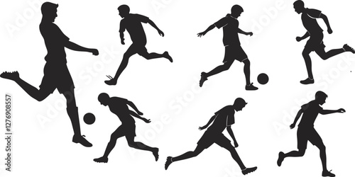 Wallpaper Mural Soccer silhouettes Torontodigital.ca