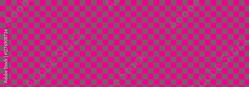 Pink and gray chess pattern. Checkerboard seamless vector illustration. Abstract checkered checkerboard for game. Grid geometric rectangle shape. 