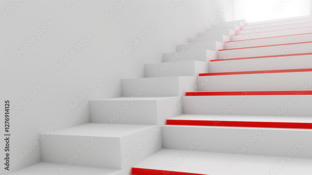 white staircase with red carpet white staircase with red carpet