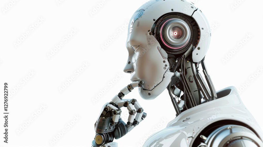Fototapeta premium ai robot thinking