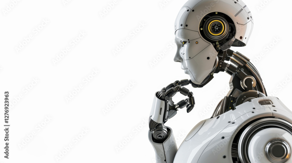 Fototapeta premium ai robot thinking