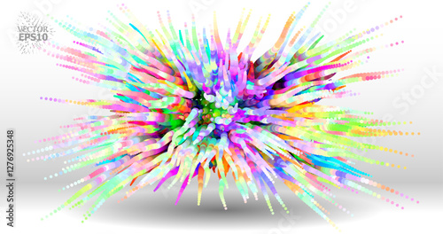 Colorful abstract texture created with Gradient flow and 3D structure imitate the movement of liquid or wind. Vibrant colors, volumetric waves and digital noise create a sense of depth and dynamics. I