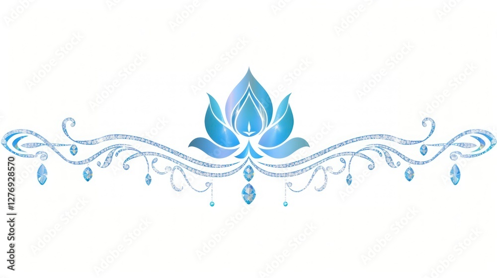 Naklejka premium Lotus divider ornament pattern accessories creativity.