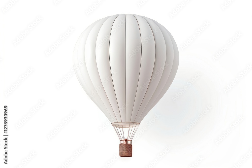 Fototapeta premium White Air Balloon balloon aircraft vehicle.