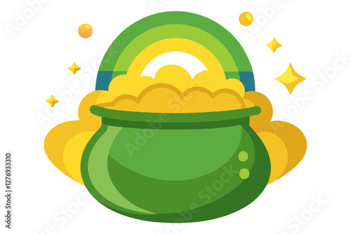 Pot of Gold Vector Illustration. A Treasure Trove of Creativity