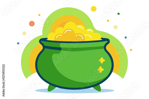 Pot of Gold Vector Illustration. A Treasure Trove of Creativity