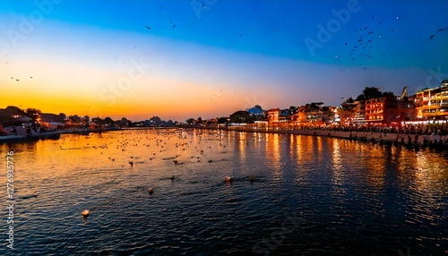 Ganges River Glowing, A Breathtaking Evening Aarti Ritual