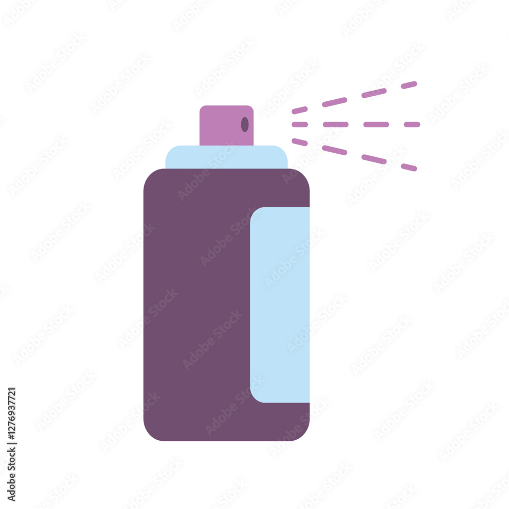 Flat Vector Illustration of a Spray Bottle in Minimalist Style with Purple and Blue Colors Flat Vector Illustration of a Spray Bottle in Minimalist Style with Purple and Blue Colors