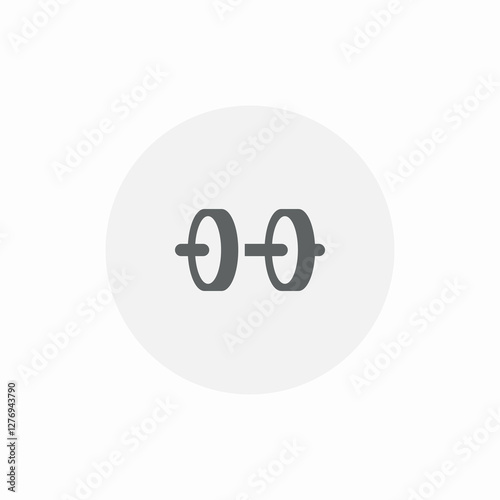 gym dumbell icon sign vector