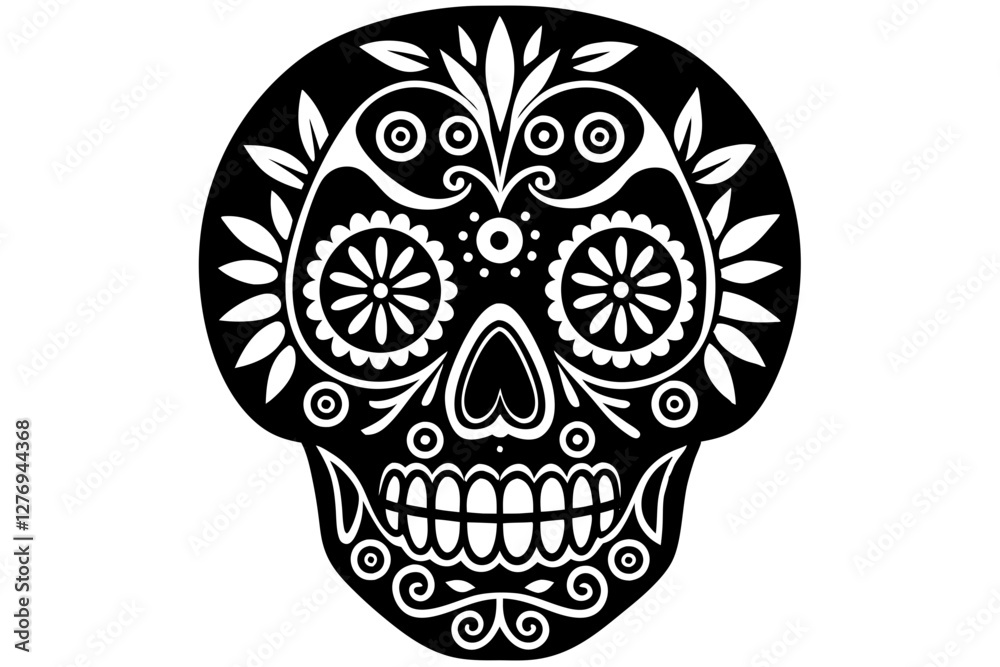 Fototapeta premium Skull (Calavera) Art: Mexican Day of the Dead and Cultural Decor