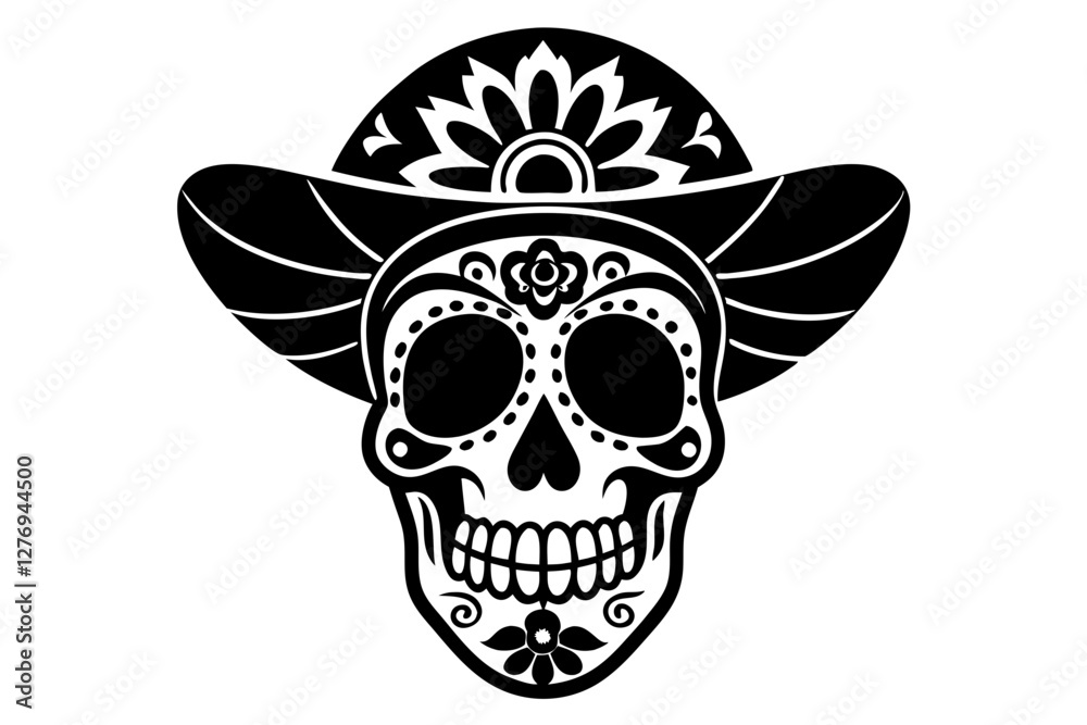 Fototapeta premium Skull (Calavera) Art: Mexican Day of the Dead and Cultural Decor