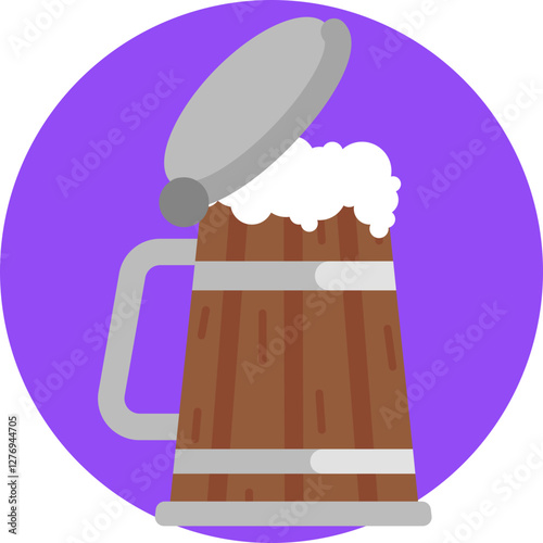 A standard beer pint, representing festive drinking at Oktoberfest.