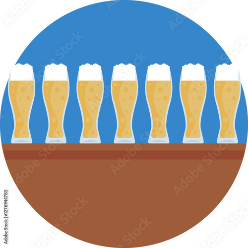 A group of beer pints clinking together, symbolizing celebration and camaraderie.