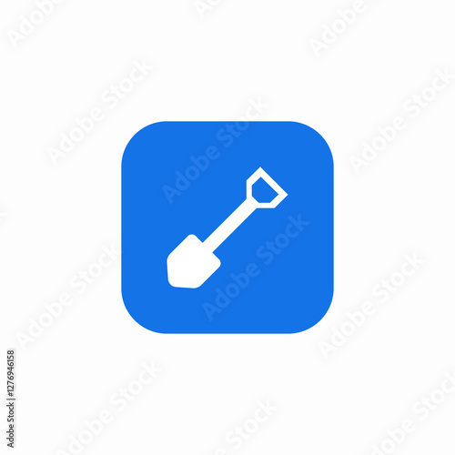 shovel dig icon sign vector