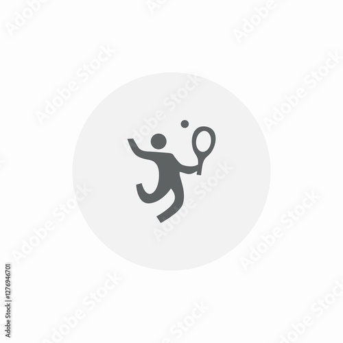 tennis play sport icon sign vector photo